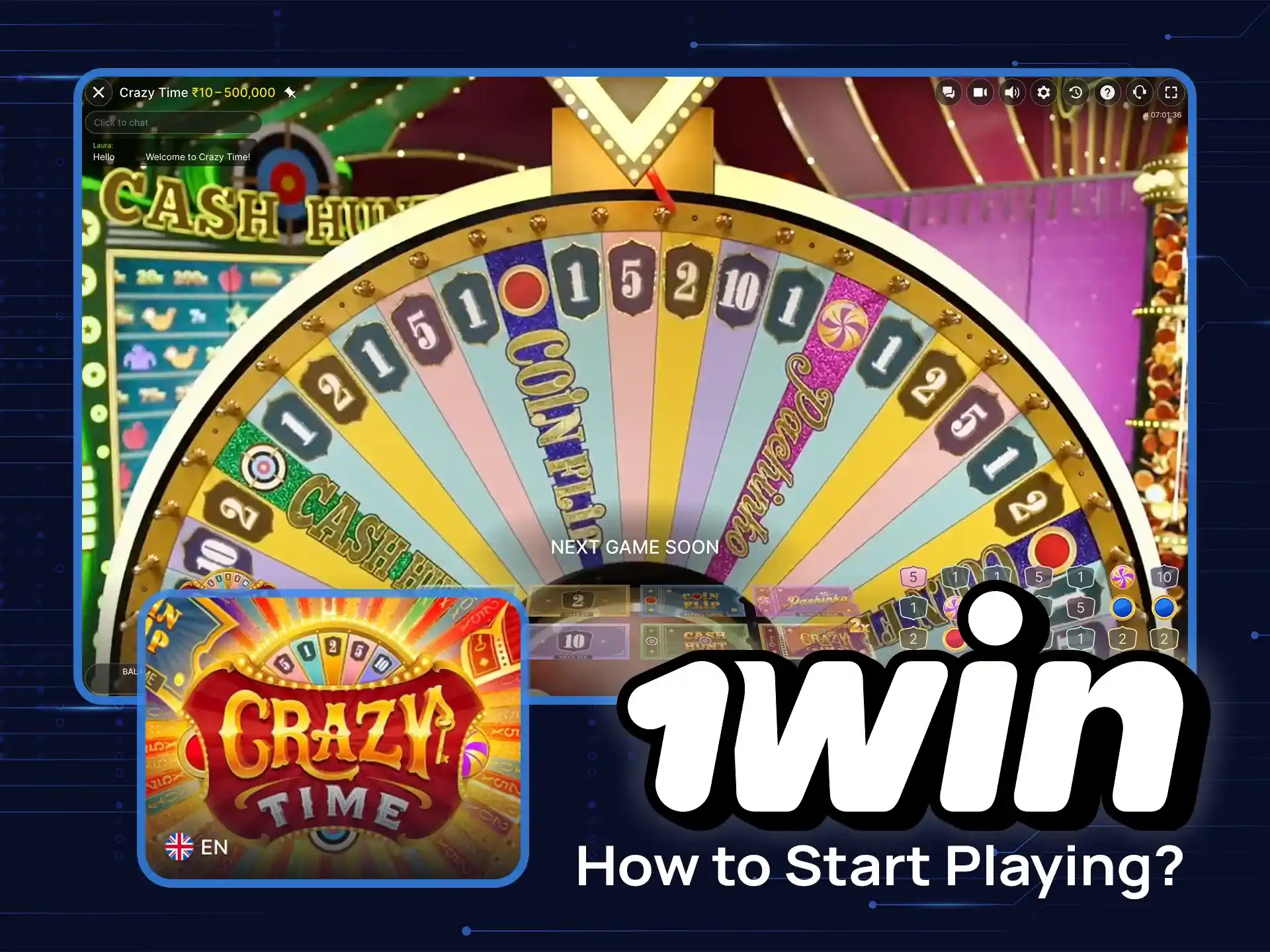 Find out how to get started with Crazy Time at 1win and immerse yourself in the atmosphere of a live casino.