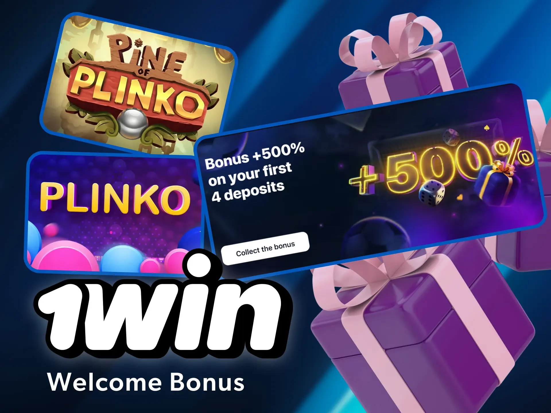 Claim your welcome bonus on your first deposit at the 1win online casino.